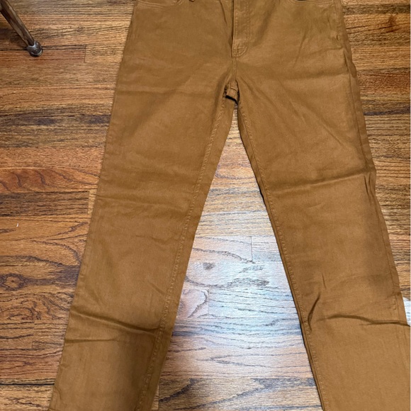 Banana Republic black  label brown linen straight fit pant sz 38/32. - Picture 1 of 7